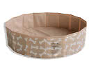 Hundpool, beige med hundben 80 cm vikbar