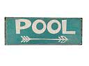 Skylt Pool 36x13 cm