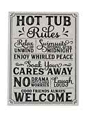 Skylt Hot Tub rules 25x33 cm