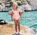 Armpuffar rosa leopard 2-6 år
