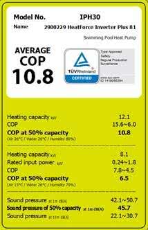 Poolvärmepump HeatForce Inverter Plus 105