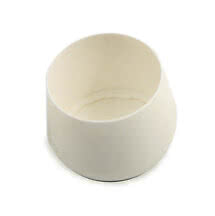Ändhuv för lejdare vit 45mm
