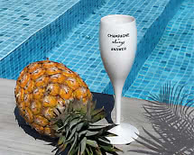 Glas champagne "Champagne is always the answer" vit