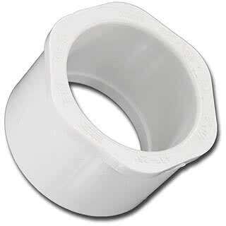 Reducering förminskning pvc 2"x1½" utv x inv