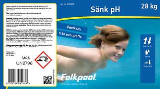Sänk pH flytande 28 kg <15% svavelsyra Pool UN 2796
