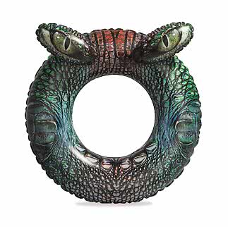Ring uppblåsbar tiger eller krokodil 91 cm