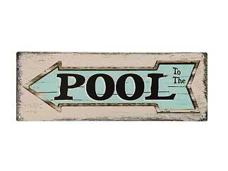 Skylt To the pool 36x13 cm