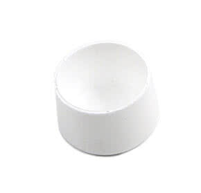 Ändhuv för lejdare vit 38mm
