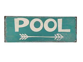 Skylt Pool 36x13 cm