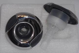 Munstycke o hållare riktbar 3" 80mm krom/grå -2013 VITA
