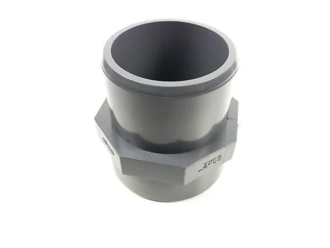 PVC överg. muff 50/63x2" inv/utv.lim/inv.gänga