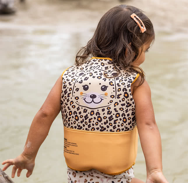 Simväst leopard 4-6 år