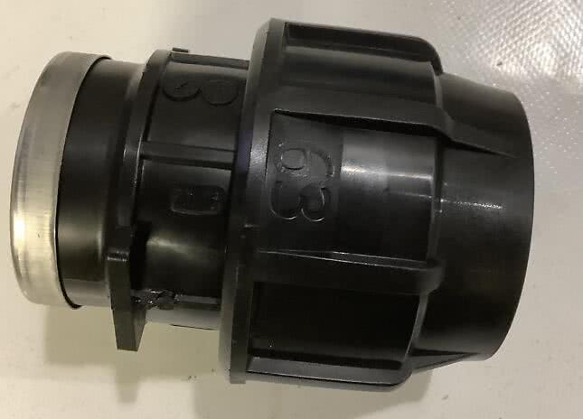 Klämkoppling rak 63x2" inv.
