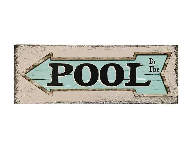 Skylt To the pool 36x13 cm