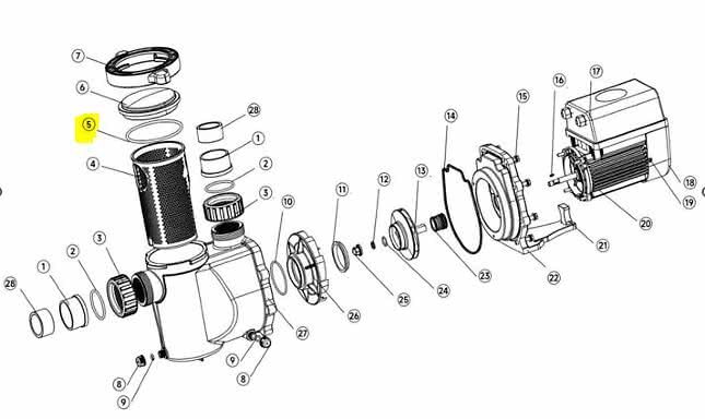 O-ring grovfilterlock InverEco