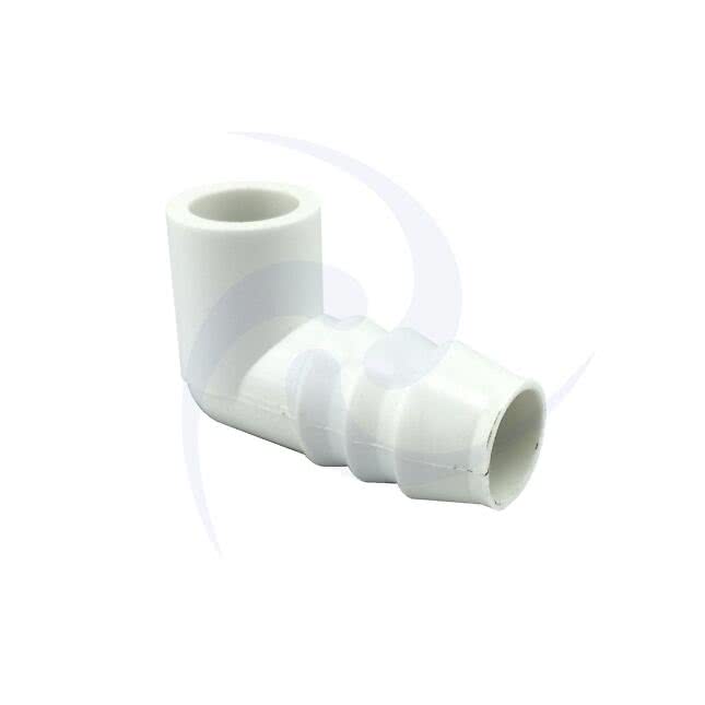 Koppling 90° 1/2" lim invx3/4" slang