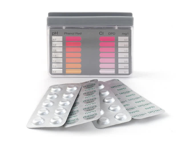Testset komplett med tabletter DPD Fritt klor och pH