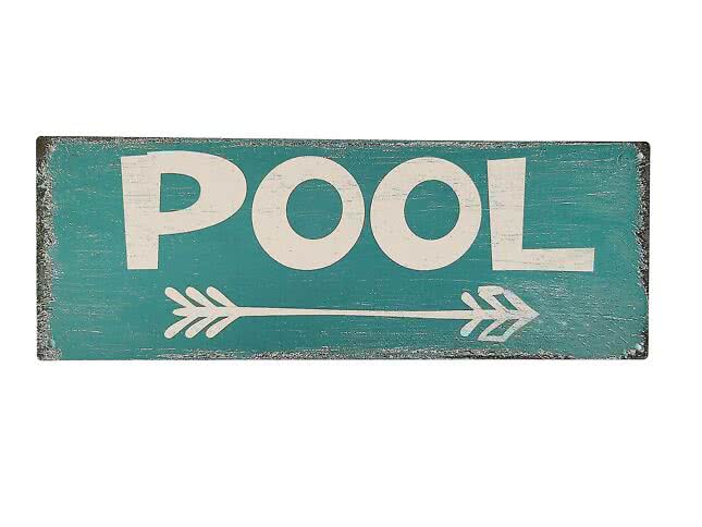 Skylt Pool 36x13 cm