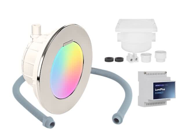 Poolbelysning FlexiPure rostfritt RGB Connect
