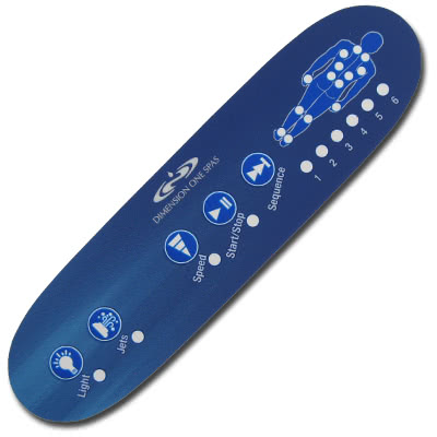 Täckdekal kontrollpanel Sequencer blå D1