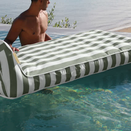 Uppblåsbar lounge Luxe Seagrass Stripe 180x85x52cm