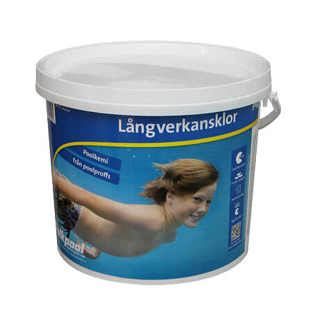 Långverkansklor 5kg tabletter 200g Pool