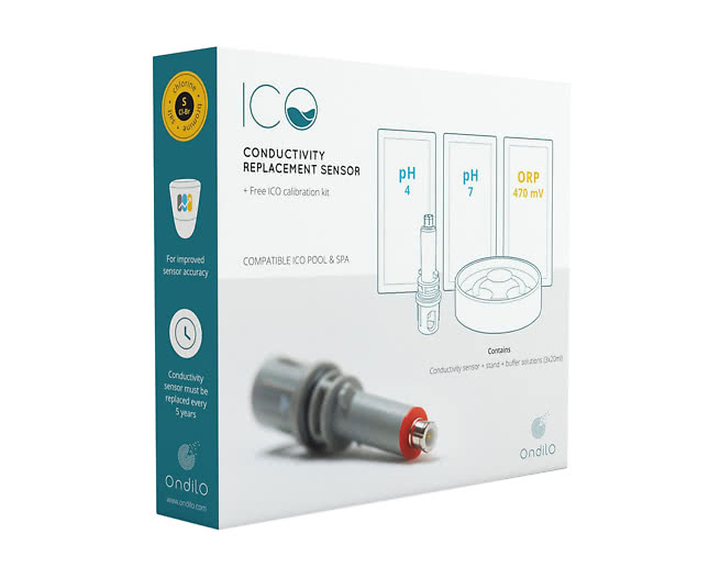 ICO Konduktivitet grå sensor + Kalibreringskit