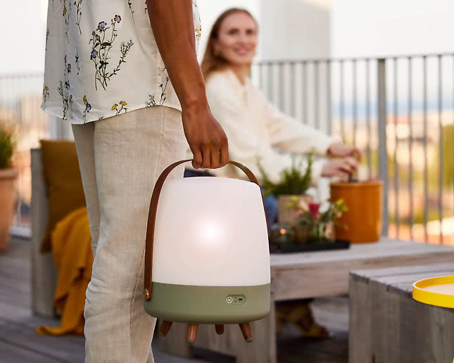 Lampa och högtalare Lite Up Play Petroleum