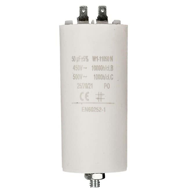 Kondensator 50µF högfart till spa pump Faston