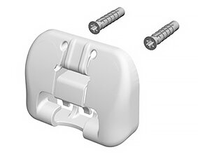 Säkerhetslås lamellöverdrag vitt Pushlock väggmontage /Äldre